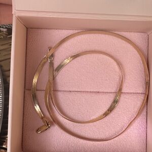 10k solid gold herringbone necklace